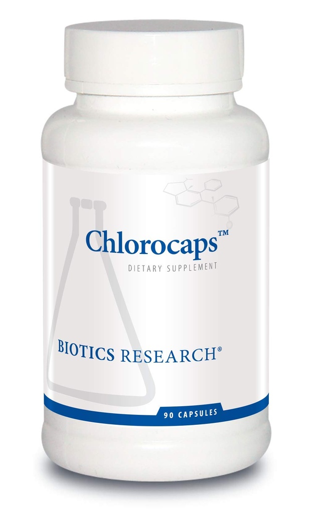 Biotica Onderzoek Chlorocaps Chlorodifolen, Vitaminen, SOD & Catalase, Goede Bron van Magnesium 90 Caps
