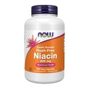 NOW Foods Supplements, Niacin (Vitamine B-3) 500 mg, Flush-Free, Dubbele sterkte, Voeding, 180 Veg Capsules