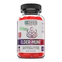 Zhou Elder-Mune Elderberry Gummies - Vlierbes Vitamine C en Zink, Dagelijks Immune Ondersteuning Supplemenet voor vrouwen en mannen, Kauwbare Natuurlijke Zwarte Vlierbes voor volwassenen & Kinderen 4 & Up - 60 Gummies