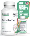 Anxietame - 60 Comte, supplément L-Theanine pour soutenir la dépression et le stress, le soutien naturel de l'humeur et l'aide au sommeil