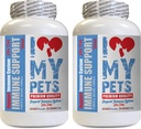 J'AIME MES PETS LLC chat système immunitaire - PET Imune Support - Chiens et chats - Booster - Healthy - Lait Chardon pour chat - 120 Treats (2 bouteilles)