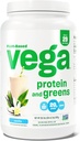 Vega Protein and Greens Protein Powder, Vanille - 20g Plant Based Protein Plus Veggies, Vegan, Non GMO, Pea Protein for Women and Men, 1.9lbs