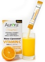 Aurora Nutrascience Nano-Pack Mélange de boisson en poudre de vitamine C liposomique, soutien immunitaire, haute résistance 3 000 mg par portion 10 paquets à usage unique, orange