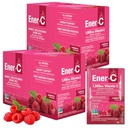Mélange de boissons multivitamines Ener-C - Paquets de vitamines pour l'eau, Paquets de poudre d'électrolytes, Mélange de boissons vitaminiques, Mélange liquide d'hydratation, Améliore pour adultes, Énergie saine - Framboise, 60 Compte
