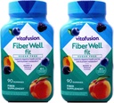 Vitafusion Fiber Well Fit Suikervrije Gummies - 90 ct, Verpakking van 2