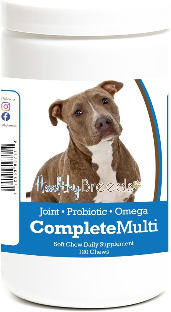 Healthy Breeds Pit Bull All in One Multivitamin Soft Chew 120 Count