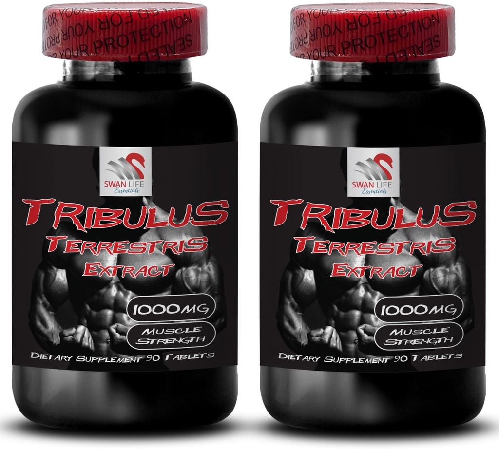 Natuurlijke uithoudingsvermogen Boost - TRIBULUS TERRESTRIS Extract - Sterkte en activiteit ondersteuning, energie-optimalisatie formule, plantaardige kracht, lichaam prestaties mengen, actief herstel, energiestroom 2Bot 180Tabs