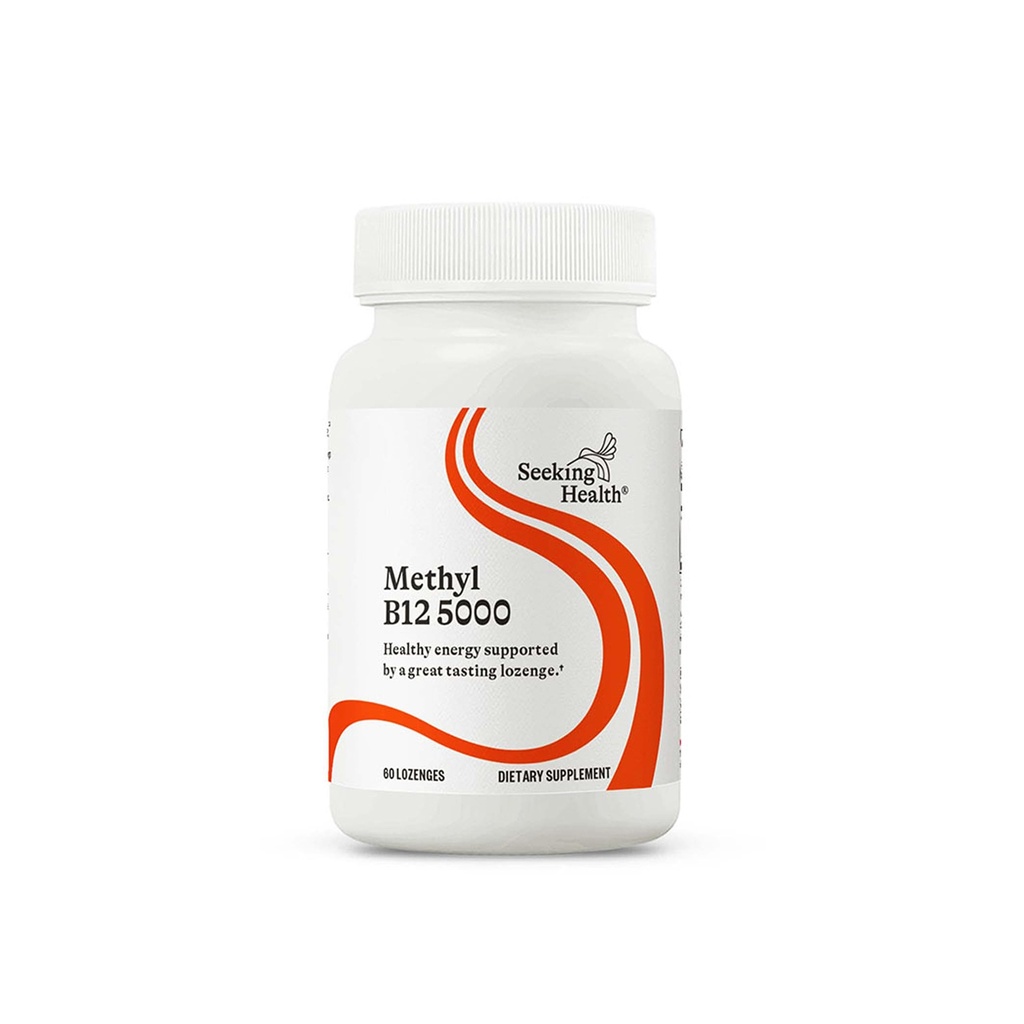 Recherche de la santé Méthyl B12 5000, 5000 mcg B12 en tant qu'adénosylcobalamine et méthylcobalamine, la formule de Potent soutient le métabolisme sain, la méthylation, la santé cognitive, végétalienne et végétarienne (60 losanges)*