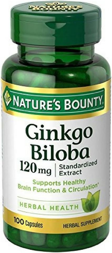 Nature's Bounty Ginkgo Biloba 120 mg, 100 capsules (verpakking van 4)