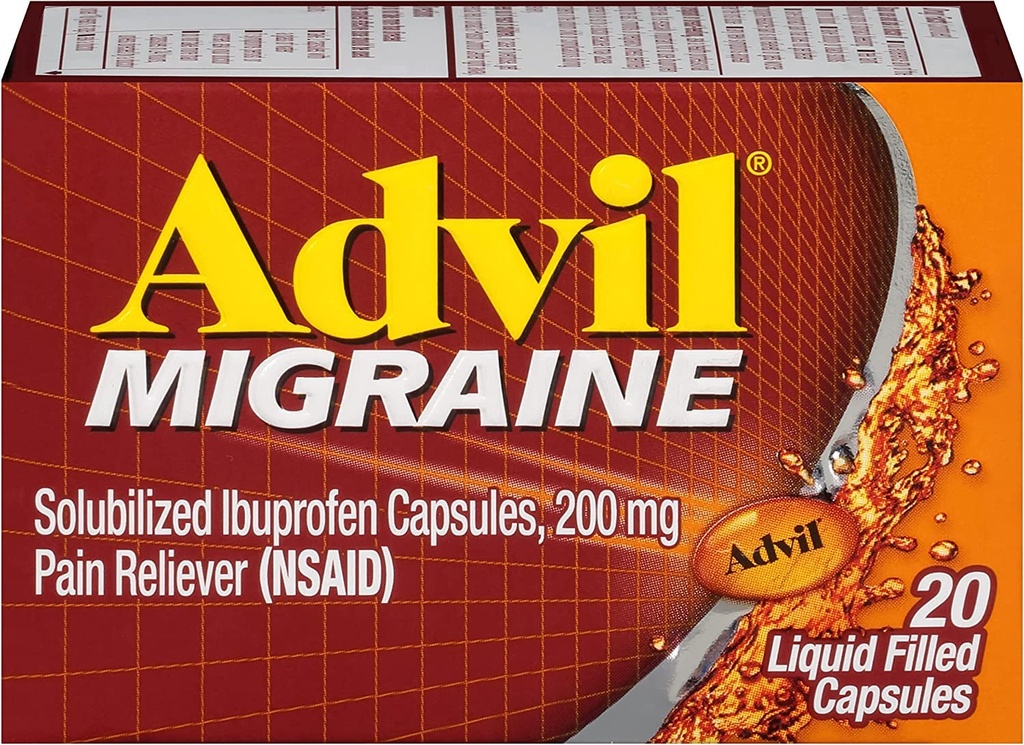 Advil Migraine Liquid Filled Capsules - 20 st., Verpakking van 5