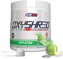 EHP Labs OxyShred Non Stimulant Pre Workout Powder - Stim Gratis Pre Workout, Cafeïne Gratis Preworkout voor mannen en vrouwen met L Glutamine & Acetyl L Carnitine - Apple, 60 Servers