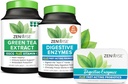 Zenwise Health Decompensative Enzymes, Green Tea Extract en Free Travel Tin
