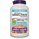 Webber Naturals Wild Salmon & Fish Oil 1000 mg (EPA 180 DHA 120) Bonus Grootte 150+30 Softgels