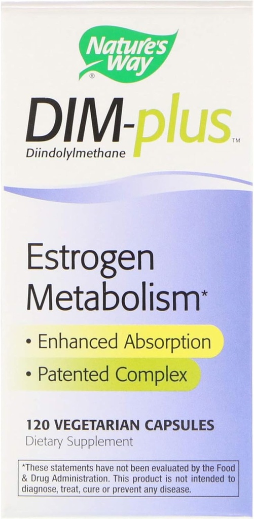 Natures Way Dim Plus Estrogen Metabolisme, 2 verpakkingen van 120 ct