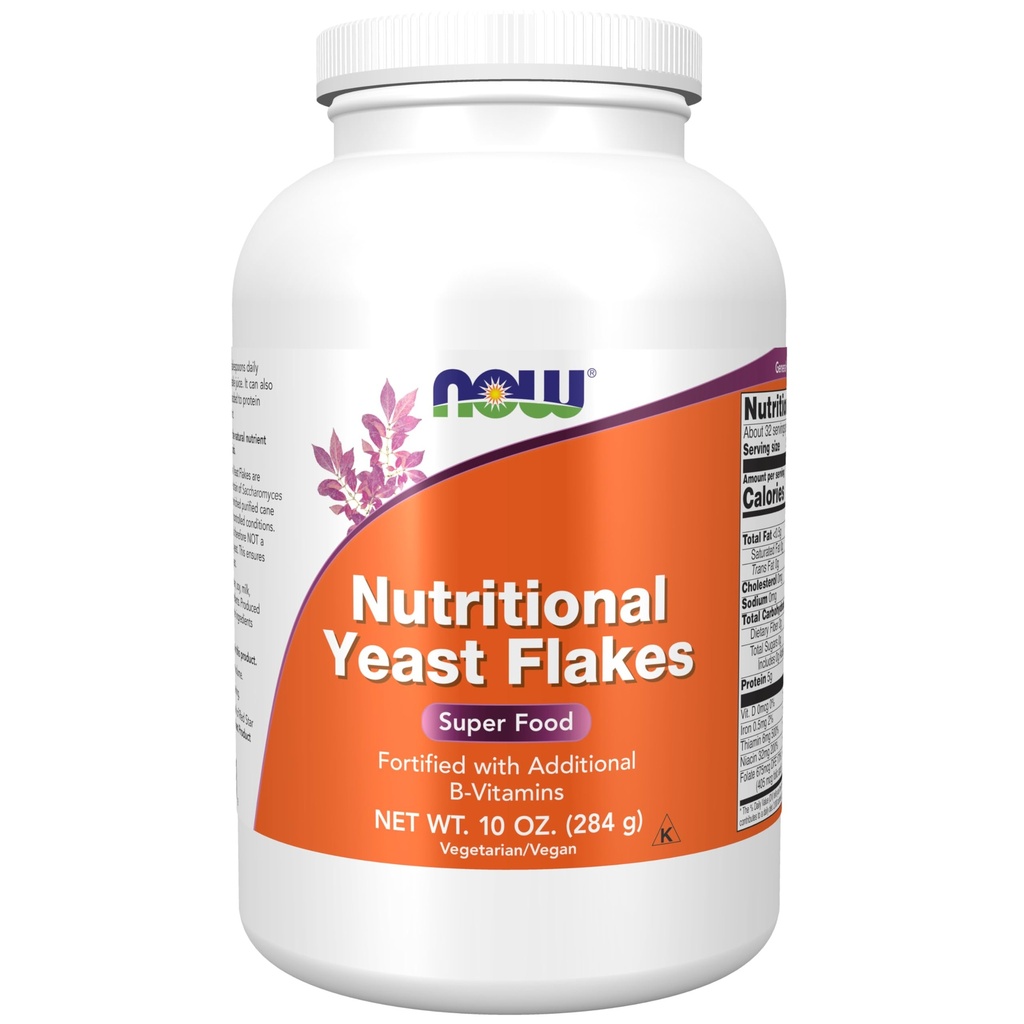 MAINTENANT compléments alimentaires, farines de levures nutritionnelles, enrichies de B-vitamines supplémentaires, super-alimentation, 10-Ounce
