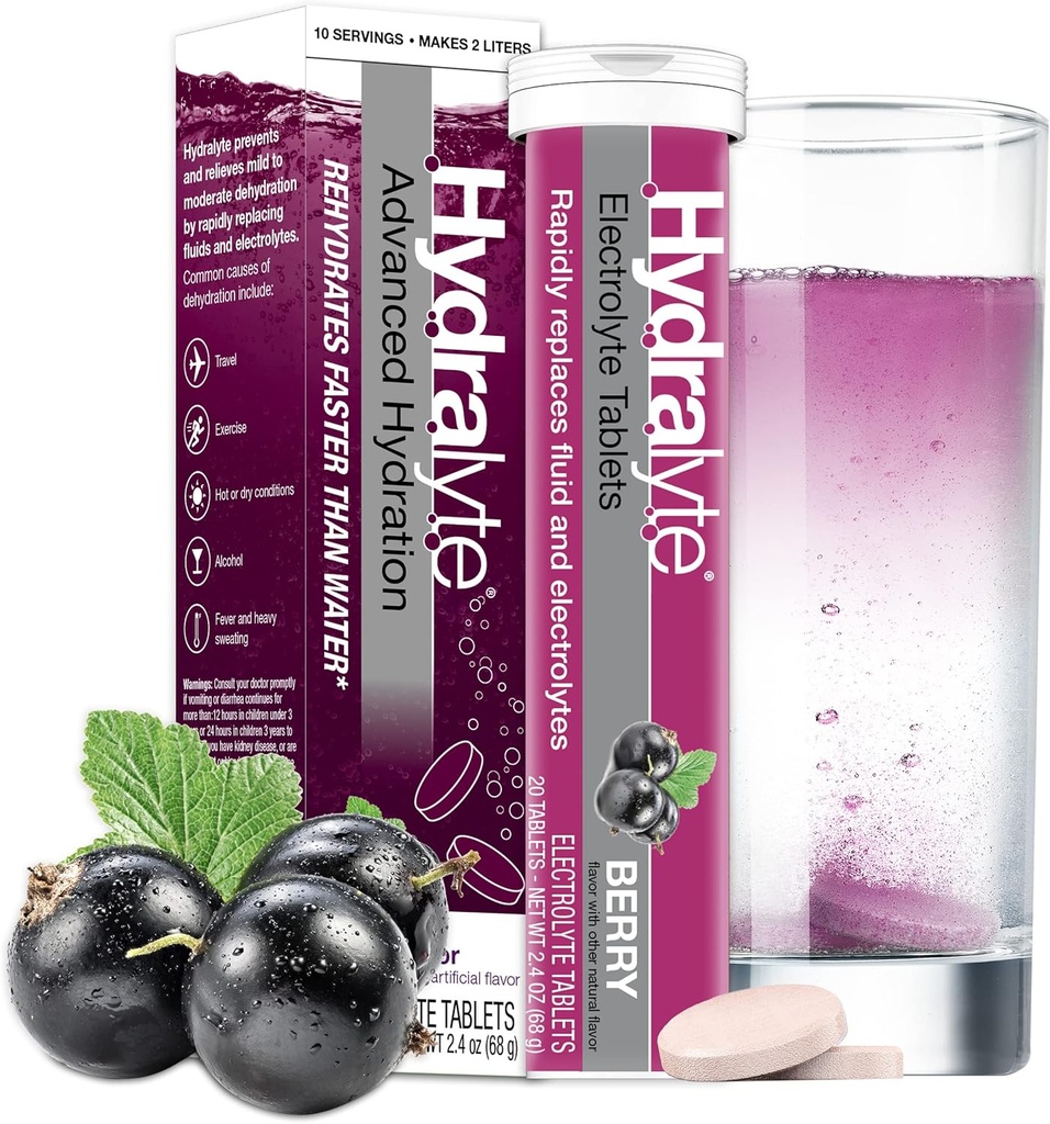 Hydralyte Electrolyte Tablets Berry Electrolytes 