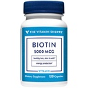 De vitamine Shoppe Biotin 5000MCG, Nutriënt Metabolisme Ondersteuning voor gezond levendig haar, gezonde huid en sterke nagels, energieproductie (120 capsules)