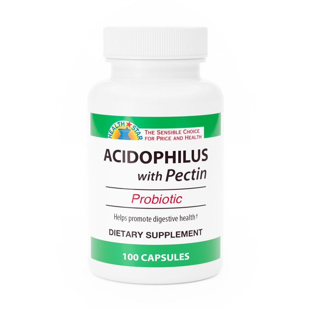 GeriCare Acidophilus met pectine Probiotische Capsules, Optimaliseert Intestinale Flora, Digestieve Gut Functie, Boost Immune Defenses, en Versterkt Bones, 100 Tellen (Pack of 1)