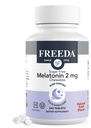 FREEDA Melatonin 2mg Nourriture sans sucre – Aide naturelle au sommeil pour les adultes et les enfants – Vegan, Casher, Sans gluten, Non-OGM, Soutien facile au lit – 240 comprimés