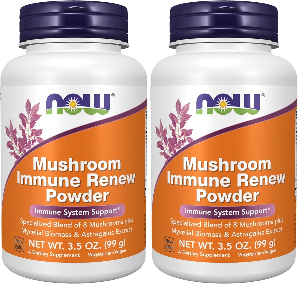 MAINTENANT Suppléments, Champignon Immunis Renouveler avec Astragalus Root Extract, Immuni System Support*, 3.5-Ounce (Pack de 2)