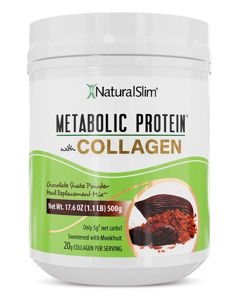 Metabole Proteïne Poeder met Collageen, Wei Proteïne Poeder Shake, Gehydrolyseerde Collageen met L-Glutamine voor Metabole Ondersteuning, Digestie, Huid, Gewricht & Spier, Low Carb Meal Vervanging, 17,06 oz