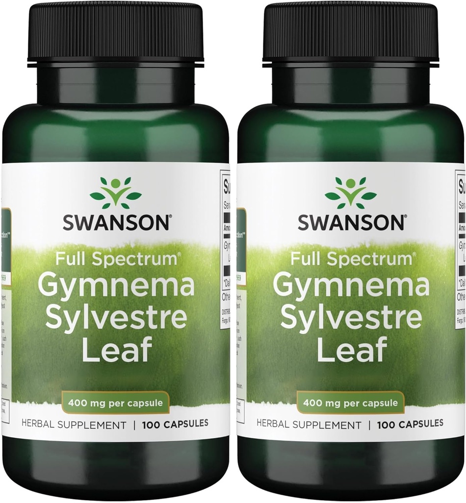Swanson Full Spectrum Gymnema Sylvestre Leaf - Traditioneel Ayurvedic Herb - (100 capsules) (2 verpakkingen)