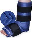 XXL Enkelvoets Ice Pack Wrap voor voetverwondingen, volledige dekking Enkelijs Wrap, Gel Ice Packs Herbruikbaar voor Plantar Fasciitis, Achilles Tendonitis, verstuikte enkels en hakken, Fibulaire verwondingen, Blauw