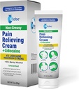 Crème de soulagement de la douleur du Globe Plus 4% Lidocaïne, Relief de la force maximale, Thérapie topique à action rapide pour les douleurs musculaires, Douleurs articulaires, Douleurs au dos, Douleurs au cou, Douleurs, Entorses et spasmes, Sans parfum, 3oz