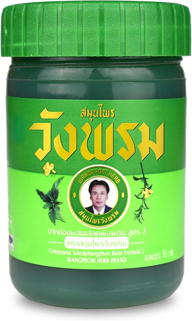 Compound Saledphangphon Balsem/Salve Formule 2 50g Koelen Anti-Itch voor Insect/Bugs Bites Pijn (Green, Cool Salve (Plastic Bottle))
