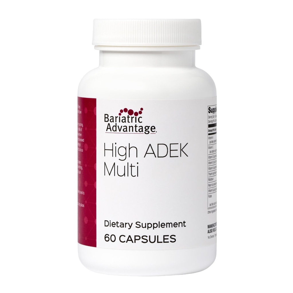 Bariatrische Voordeel Hoge ADEK Multi - voor patiënten met bariatrische chirurgie - Multivitamine met vitamine A, D, E, K & Trace mineralen - 100%+ DV van ADEK - 60 capsules