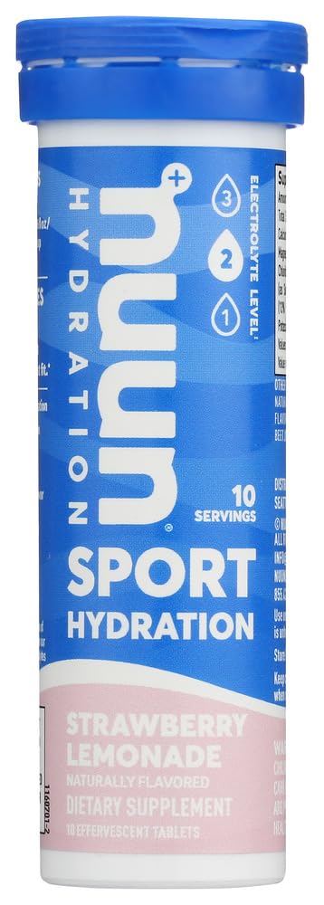 Nuun Hydration: Aardbei Limonade Electrolyte Drink Tablets (2 Tubes van 10 Tabs)