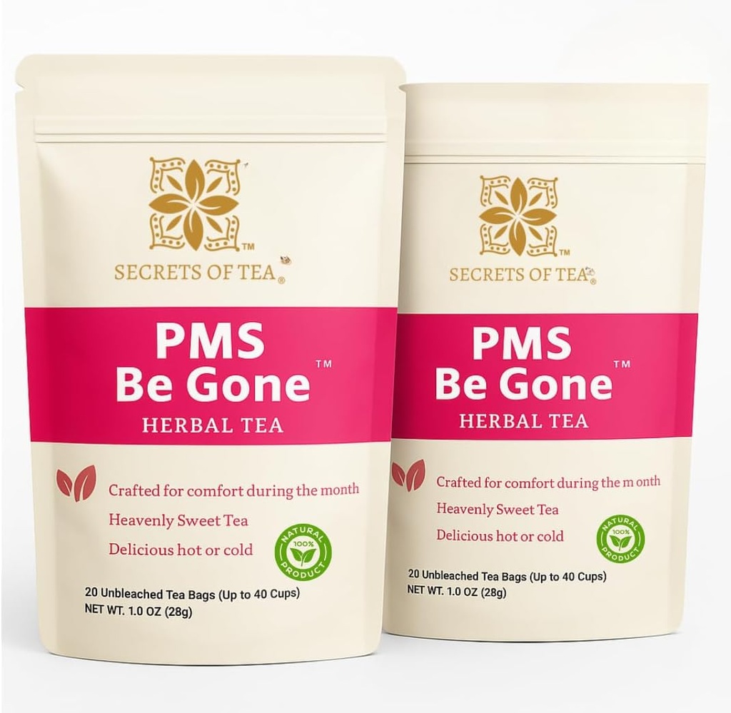 Geheimen van Thee PMS Thee voor vrouwen en tieners - Natuurlijke USDA Biologische Cafeïne Gratis Kruidenthee - 80 Servers- 40 Tellen(2 Pack)