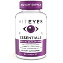 Viteyes Essentials Supplément alimentaire pour la santé des yeux, Lutéine et Zeaxanthin pour le soutien maculaire, 90 Capsules