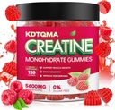 Creatine Monohydraat Gummies for Men & Women 120 CT - 5600mg Creatine Monohydraat per Serving, Kauwbare Creatine Monohydraat voor Muscle Support & Energy Boost, Sugar Free, Vegan (Raspberry Flavor)