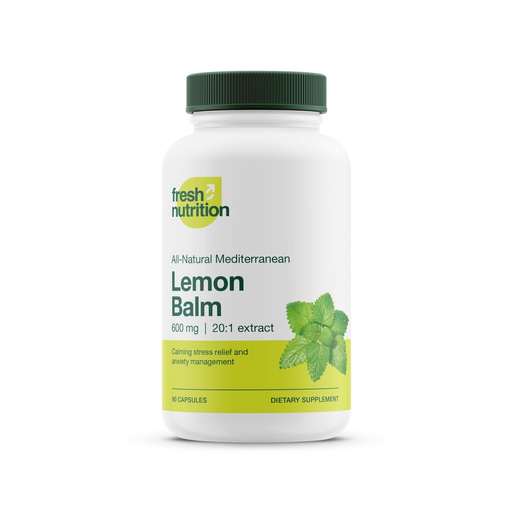 Alimentation fraîche Capsules d'extrait de baume de citron.