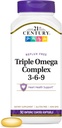 21e eeuw Vitaminen Enteric Coated Triple Omega Complex 3-6-9, Reflux Free 90 Softgels, MTC22874X5