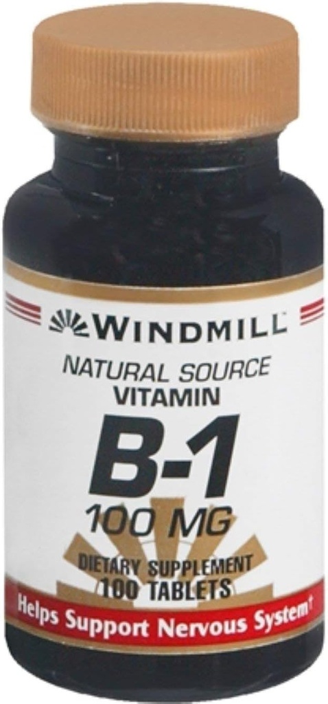 Windmill Vitamin B-1 100 mg Tablets 100 Tablets (Pack of 10)
