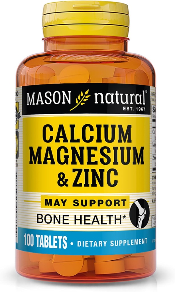 Mason Natural Calcium Magnesium & Zink, 100 tabletten