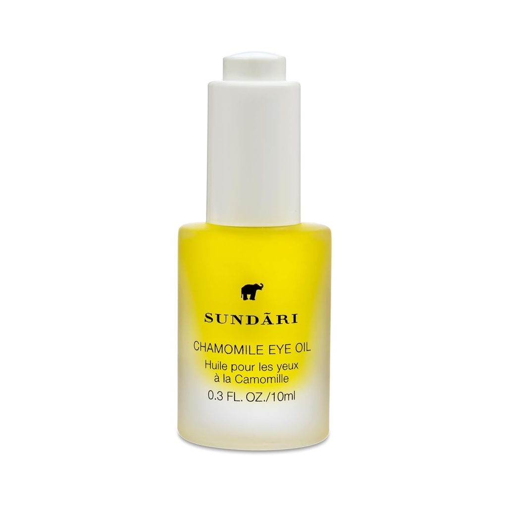 SUNDARI Kamille Eye Oil - Natural Dark Circle Treatment, Anti-Aging & Wrinkle Reduction, Brightens & Smooths Under-Eye, Nourishes & Revitalises, Natural Ingredients, Convenient Dropper 0,3 fl oz