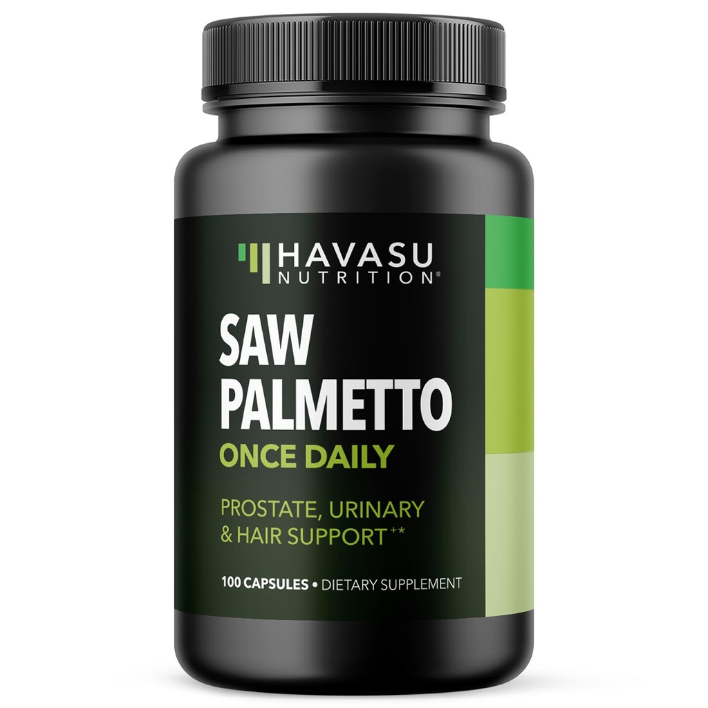Saw Palmetto pour les hommes Prostate complément de santé pour promouvoir la fonction de tract urinaire - 500mg par portion - 100 comte - DHT Blocker Vitamine capillaire - végétalien, capsules non OGM, plus de 3 mois d'approvisionnement