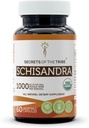Geheimen van de Stam Schisandra USDA Biologische 60 Capsules Gemaakt met Biologische Vegetarische Capsules en Biologische Schisandra (Schisandra Chinensis) Gedroogde Bessen (60 capsules)