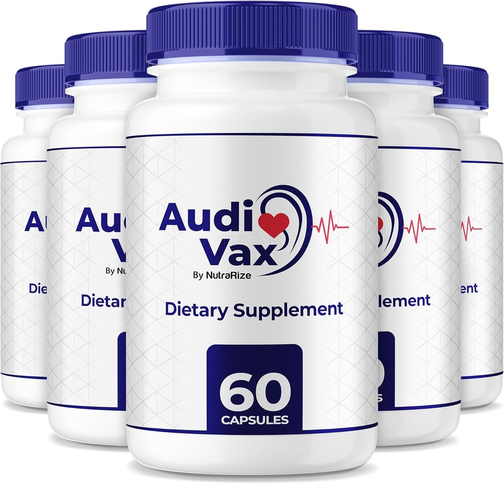 (5 Pack) Audivax - Audi Vax Advanced Max Ear Support, formule naturelle pour promouvoir la santé de l'oreille intérieure, Audi Vax Maximum Strength pour la santé auditive, pilules auditives officielles, avis Audivax (300 capsules)