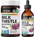 BIO KRAUTER Melkdistel 60 Gummies & Milk Thistle Tinctuur 4 Fl. Oz.