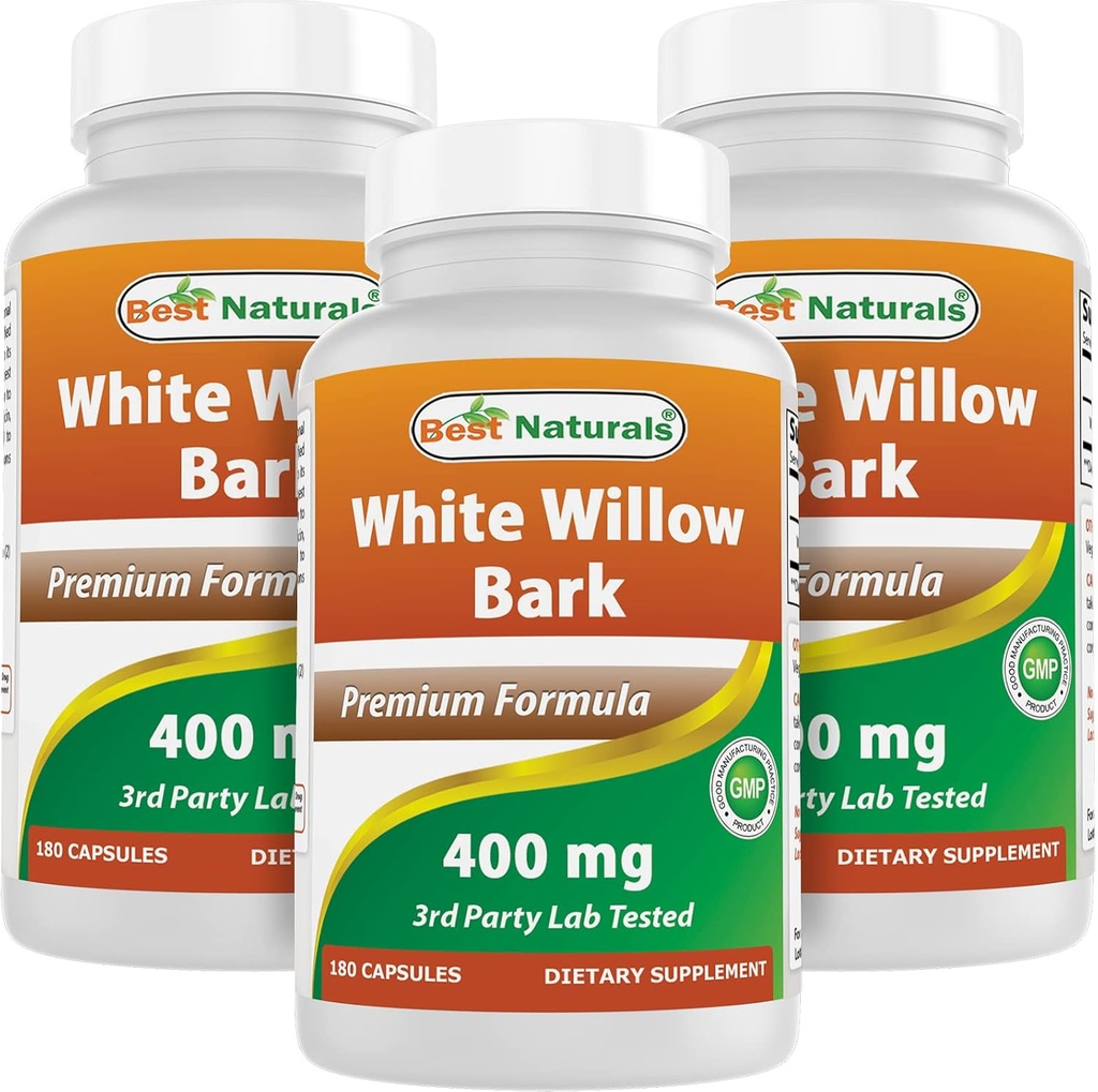 Best Naturals White Willow Bark 400 mg 180 capsules (180 telling (verpakking 3))