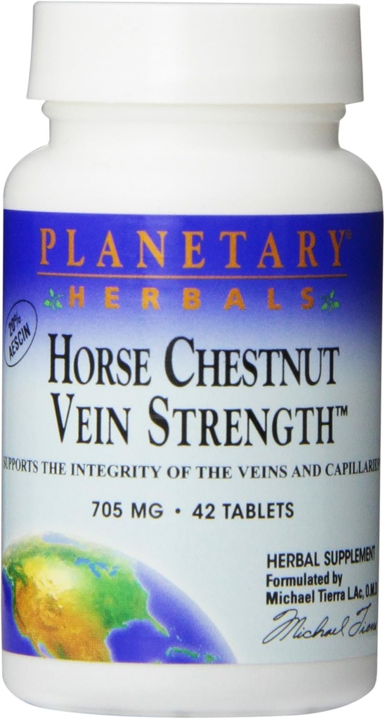 Planetaire kruiden Horse Chestnut Vein kracht tabletten, 42 Tellen