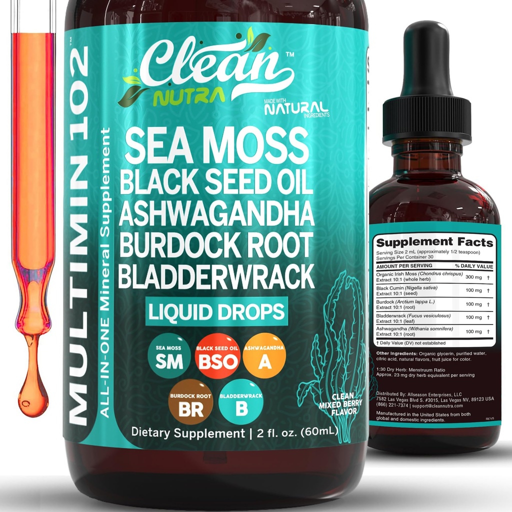 Clean Nutra Biologische Zee Mos Drops Supplement 