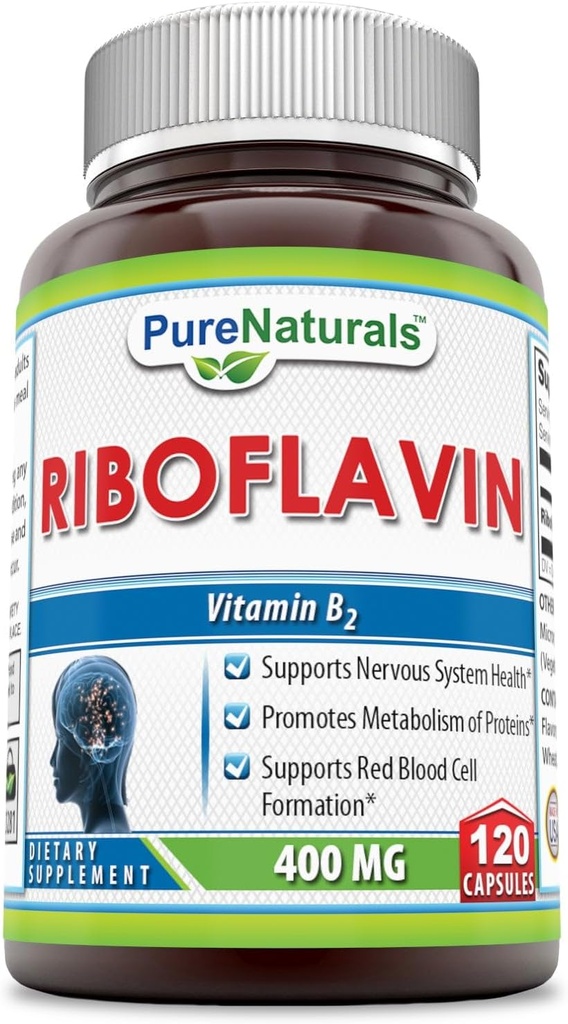 Pure Naturals Riboflavine 400 Mg 120 Capsules