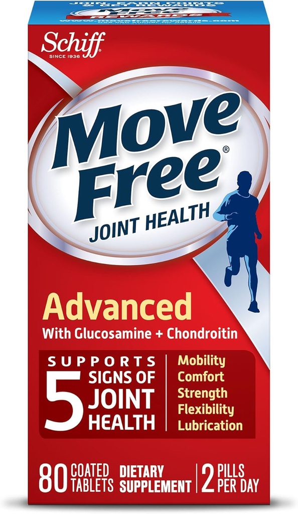 Move Free Advanced, 80 tabletten - Joint Health Supplement met Glucosamine en Chondroitin