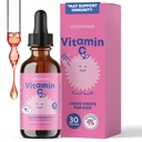 JoySpring Vitamine C en zink voor kinderen, Vlierbessen Liquid Supplement 
