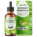 Soursop Graviola Liquid Drops 1900MG 2Fl Oz, Soursop Bitter Leaf Extract Supplementen, Slaap Relax Ondersteuning en Immune Boost - Suikervrij, Natuurlijke Smaak, Kruidengoed